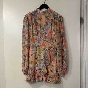 Showpo Floral Dress with Sleeves